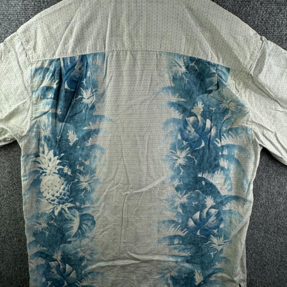Tommy Bahama Mens Cotton Silk Button Up Shirt Short Sleeve Hawaii Floral Large - Picture 12 of 14
